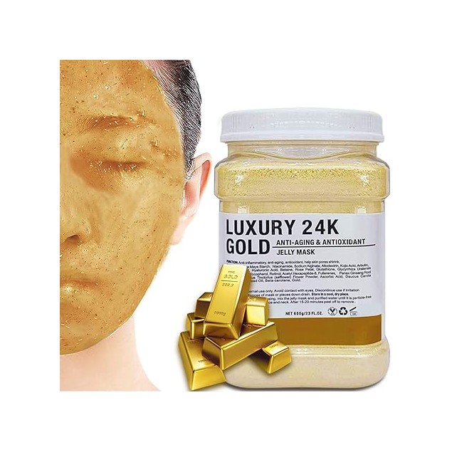 Skinetic Hydro Jelly Mask Powder (650g) - Luksusowe 24-karatowe złoto