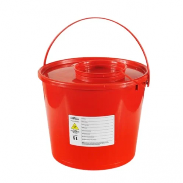 CONTAINER FOR MEDICAL WASTE INTEGROS RED 5 L