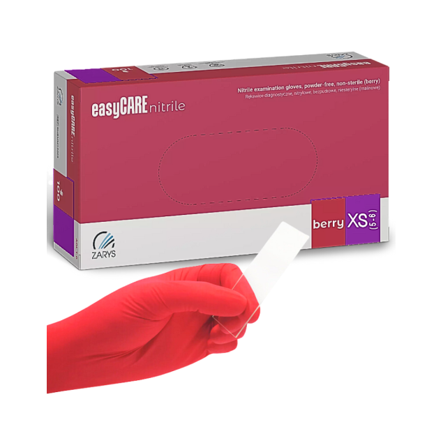 Rękawiczki medyczne Zarys EasyCare (XS, malinowe)