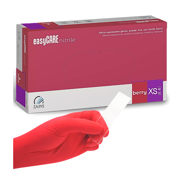Rękawiczki medyczne Zarys EasyCare (XS, malinowe)